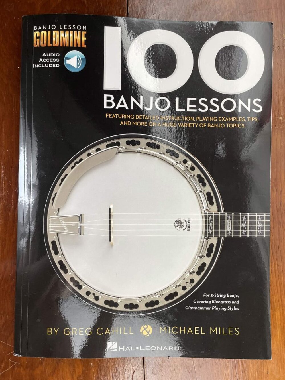 100 Banjo Lessons Goldmine Sheet Music Book w/ Audio Access
